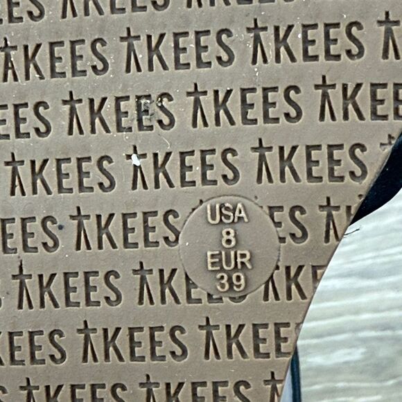 Tkees Mia Napa Women’s Sz 8/EU 39 Black Leather Strappy Toe Loop Sandals - Picture 6 of 11